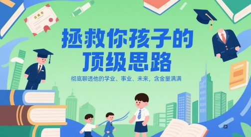 付费文章：拯救你孩子的顶级思路，彻底聊透他的学业、事业、未来，含金量满满-优优云网创