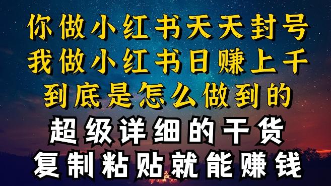 都知道小红书能引流私域变现，可为什么我能一天引流几十人变现上千，但你却频频封号违规被限流【揭秘】-优优云网创