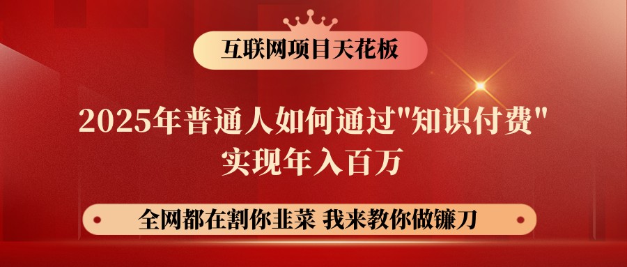 网创项目终点站-镰刀训练营超级IP合伙人，25年普通人如何通过“知识付费”年入百万-优优云网创