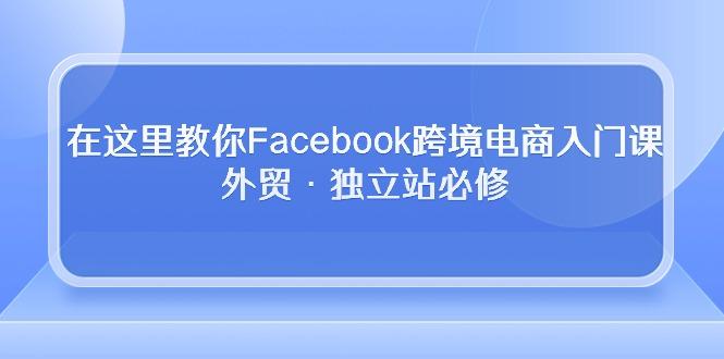 在这里教你Facebook跨境电商入门课，外贸·独立站必修-优优云网创