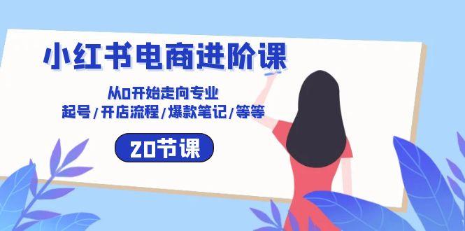 小红书电商进阶课：从0开始走向专业 起号/开店流程/爆款笔记/等等(20节-优优云网创
