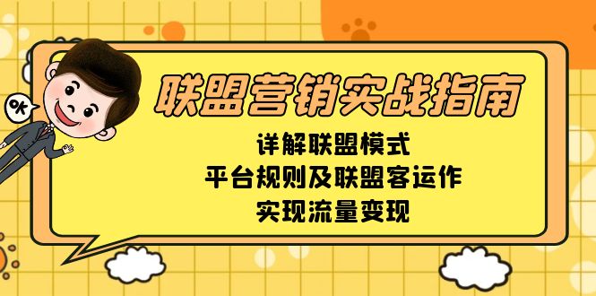 联盟营销实战指南，详解联盟模式、平台规则及联盟客运作，实现流量变现-优优云网创