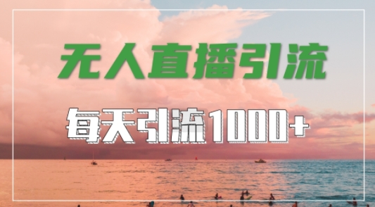 抖音快手视频号全平台通用，无人直播引流法，超暴力引流1000+高质量精准创业粉【揭秘】-优优云网创
