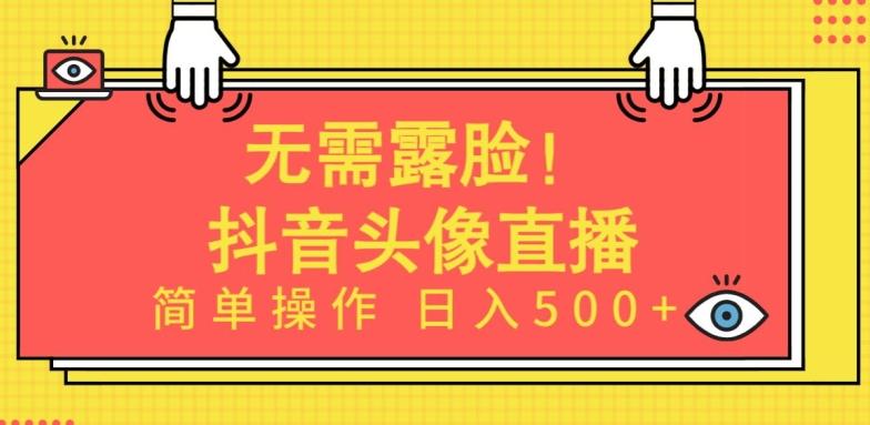 无需露脸，Ai头像直播项目，简单操作日入500+【揭秘】-优优云网创