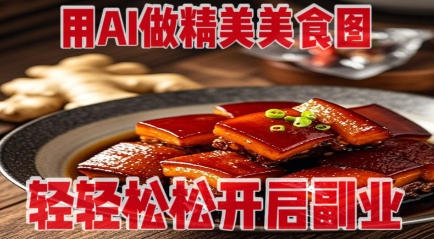 用AI做精美美食图，无需专业设备拍摄，轻轻松松开启副业-优优云网创