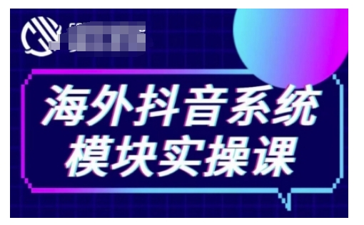 海外抖音Tiktok系统模块实操课，TK短视频带货，TK直播带货，TK小店端实操等-优优云网创