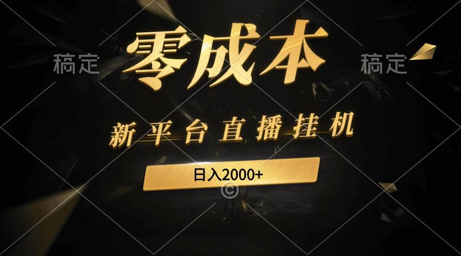 (9841期)新平台直播挂机最新玩法，0成本，不违规，日入2000+-优优云网创
