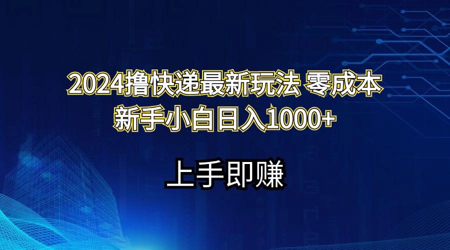 2024撸快递最新玩法零成本新手小白日入1000+-优优云网创
