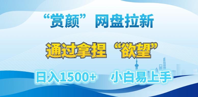 “赏颜”网盘拉新赛道，通过拿捏“欲望”日入1500+，小白易上手【揭秘】-优优云网创