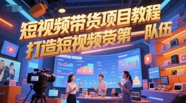 短视频带货项目教程，打造短视频带货第一队伍-优优云网创
