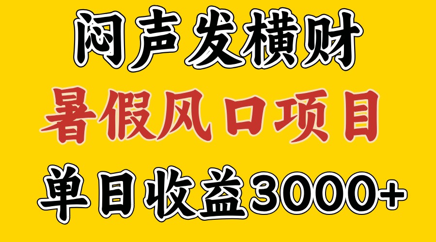 30天赚了7.5W 暑假风口项目，比较好学，2天左右上手-优优云网创