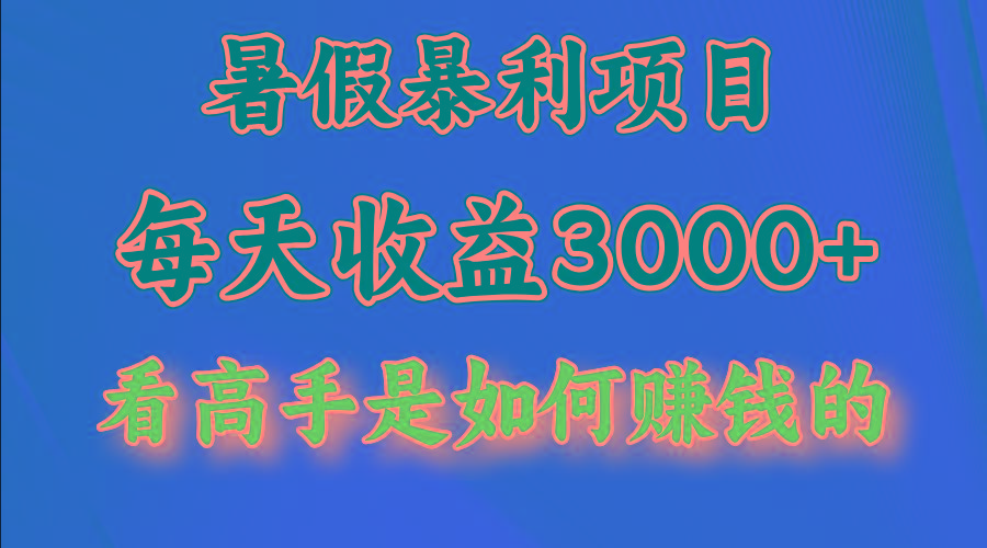 暑假暴力项目 1天收益3000+，视频号，快手，不露脸直播.次日结算-优优云网创