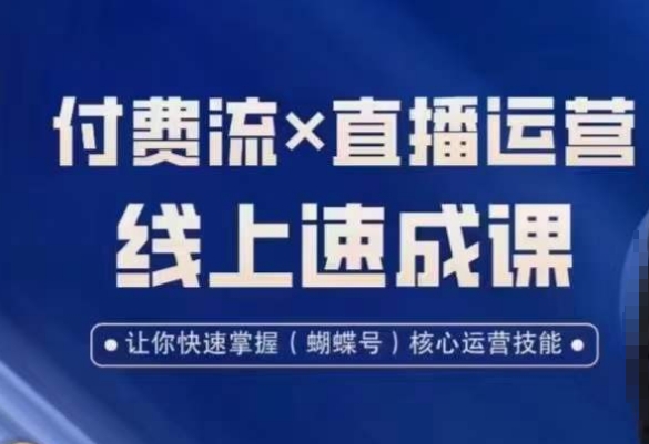 视频号付费流实操课程，付费流✖️直播运营速成课，让你快速掌握视频号核心运营技能-优优云网创