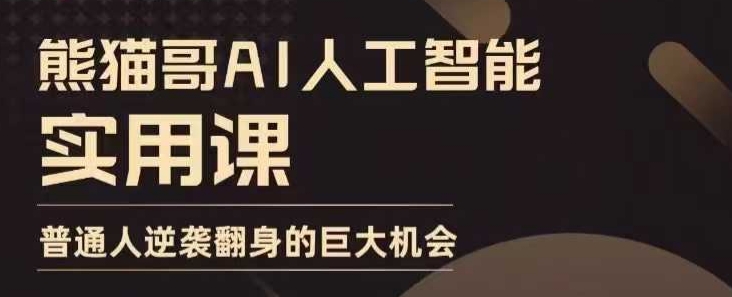 AI人工智能实用课，实在实用实战，普通人逆袭翻身的巨大机会-优优云网创