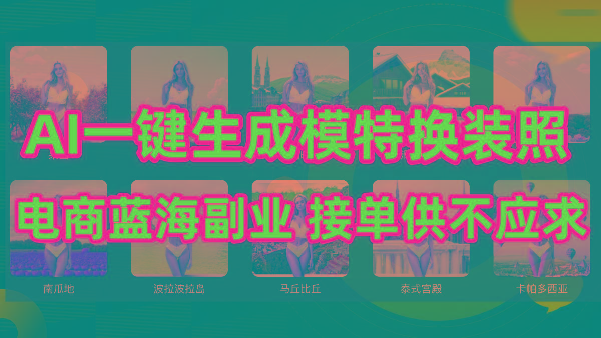 (9616期)AI制作一键生成模特换装照，电商蓝海副业供不应求-优优云网创