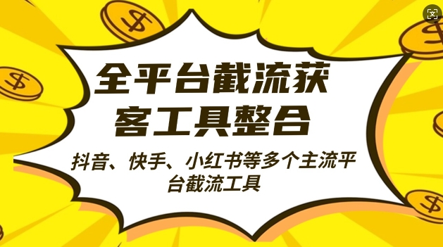 全平台截流获客工县整合全自动引流，日引2000+精准客户【揭秘】-优优云网创