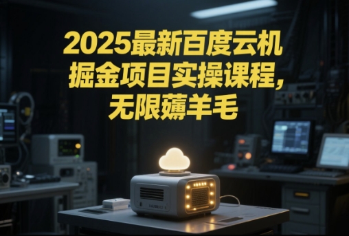 2025最新百度云机掘金项目实操课程单窗口保底5-10元月收益单窗口150+【揭秘】-优优云网创