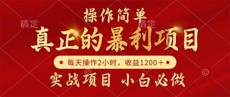 （14978期）真正的暴利项目，操作简单，每天收益1200＋，自己做老板-优优云网创