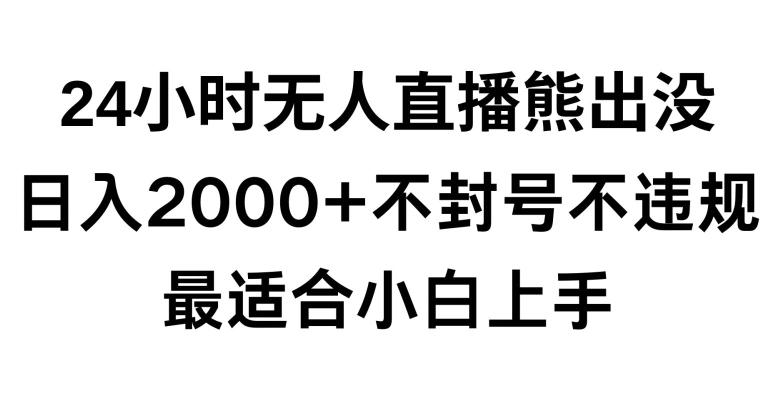 快手24小时无人直播熊出没，不封直播间，不违规，日入2000+，最适合小白上手，保姆式教学【揭秘】-优优云网创