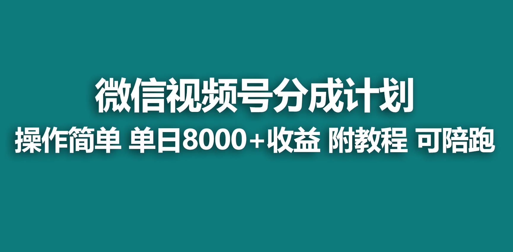 【蓝海项目】视频号分成计划，快速开通收益，单天爆单8000+，送玩法教程-优优云网创